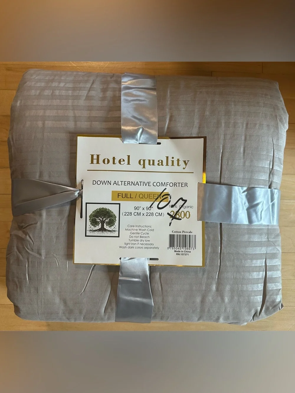 Full/Queen 100% Cotton Down Alternative Comforter -NIP